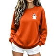thumbnail image 5 of Sokhug Long Sleeve Halloween Sweatshirt Print Pullover Tops for Women Casual Round Neck Halloween Graphic Front Back Print Sweatshirt Fall Winter Holiday Casual Wear, 5 of 6
