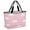 Pink, Blush, Rose, White, variant on Clouds Sky Beach Bag for Women, Large Breathable Mesh Beach Tote Bag, Cartoon Pink White Cloud Modern Simple Art Sandproof Lightweight Travel Bags for Vacation Picnic Swimming Pool 15.7"x15.7"x9.1"
