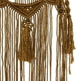 thumbnail image 5 of DecMode Brown Fabric Intricately Weaved Macrame Wall Decor with Beaded Fringe Tassels, 5 of 9