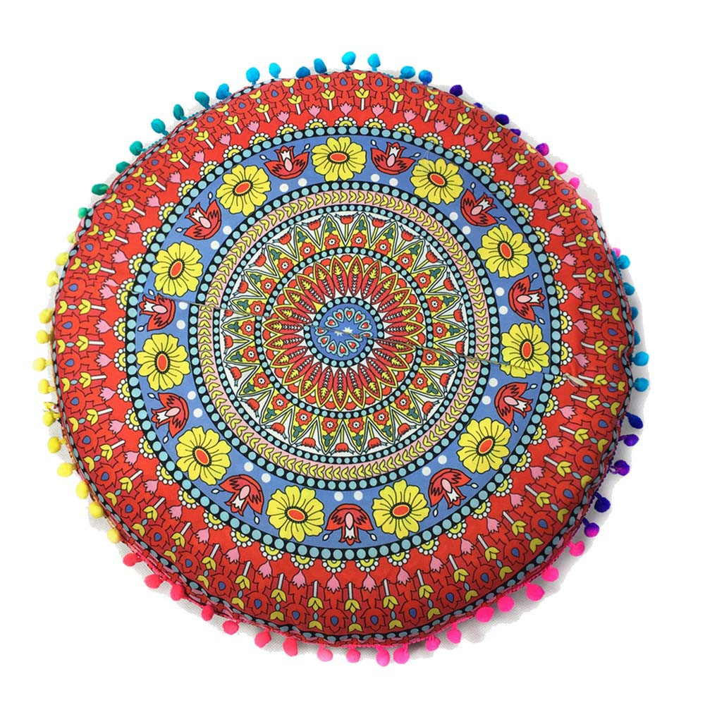 Floor Pillows Round Bohemian Cushion Cushions Pillows Cover Case