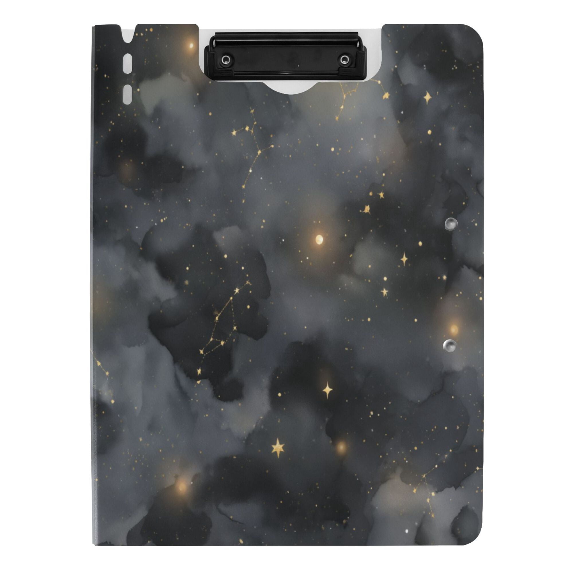 FORMRS A4 Clipboard Folder with Pen Holder Horizontal Foldable School Office Binder, Gray Sky Pattern