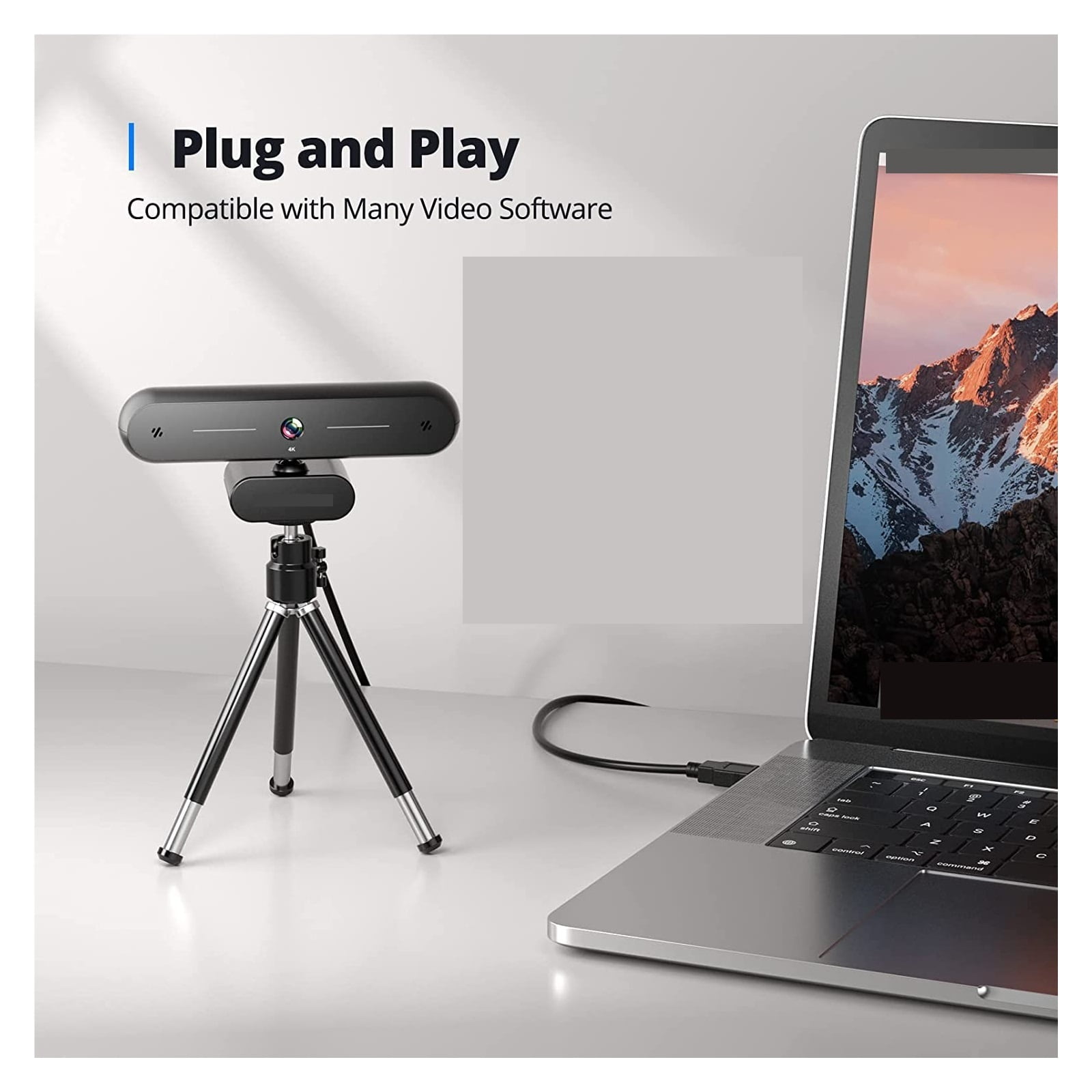 Webcam 4K HD Webcam 8MP Auto Focus USB Web Camera With Microphone Webcamera For Laptop PC/ Video Call/ Streaming ,HD Video