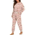 thumbnail image 2 of FOR U DESIGNS Heart Cat Women 2 Piece Pajamas Sets Long Pants Sleepwear Long Sleeve Crew Neck Tops Size 2XL Nightwear with Drawstring for Women Jogger Loungewear, 2 of 6