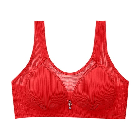Sngxgn Women s Push up Lace Bra Underwire Plunge Full Coverage Bras (Red 42/95)