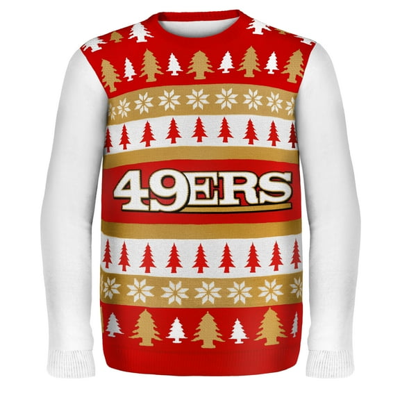 Forever Collectibles - NFL Wordmark Ugly Sweater, San Francisco 49Ers-XXLarge