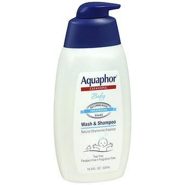 Aquaphor Baby Wash & Shampoo Fragrance Free 16.9 oz, Pack of 4