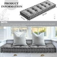 thumbnail image 5 of Bench Cushions for Indoor Furniture 36x14 in Velvet Kitchen Dining Piano Window Seat Cushion, Tufted Patio Porch Swing Thicken Bench Pad Memory Foam(Gray), 5 of 12