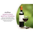thumbnail image 3 of Drink Tops Ventilated Bottle Covers, 2 Pack, Purple/Yellow - BPA-Free Silicone Wine Bottle Covers to Protect Wine From Outdoor Elements - Stainless Steel Screen Insert Allows for Wine Breathability, 3 of 6