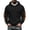02# Black, variant on Men's Patchwork Hoodie Long Sleeve with Pockets Casual Sweatshirt Brown Elbow Panel Design S-3XL