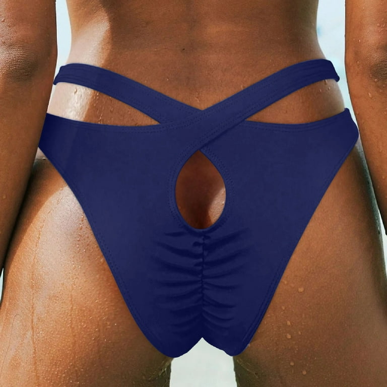 ビキニ ERES SS25 COULISSES SWIM BIKINI BOTTOM (42308 NAVY) TOWED22 Women's Cheeky V Cut Bikini Swimsuit Bottoms Ruched