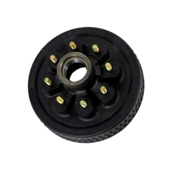 Dexter Axle 008-219-13 12 x 2 in. Hub & Drum with 8 on 6.5 in. Bold Pattern for 7K Axles with 0.56 in. Studs