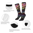 thumbnail image 3 of Fotbe Colorful Dragon Head Profile Calcetas Divertidas Estampadas para Hombre y Mujer, Calcetas de Algodón hasta la Rodilla para Caminar, Correr, Enfermería y Embarazo, 3 of 6