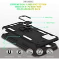 thumbnail image 3 of Compatible for Google Pixel 4 XL Case with HD Screen Protector, Military-Grade Shockproof Protective Phone Case with Magnetic Kickstand Ring for Google Pixel 4 XL Black, 3 of 15