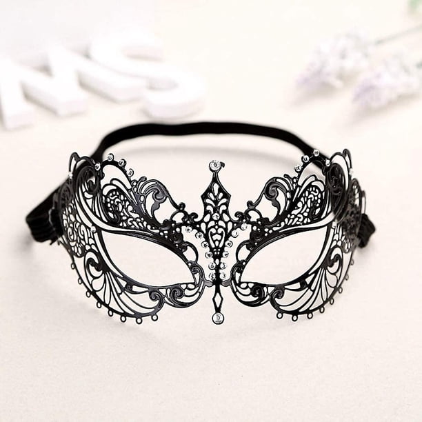 Masquerade Mask For Women Metal Mask Shiny Rhinestone Venetian Party Evening Prom Ball Mask Bar Costumes Accessory