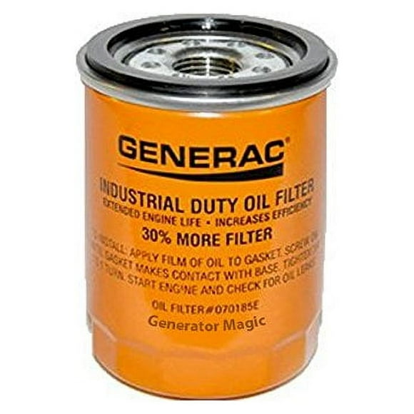 Generac - OIL FILTER 90 LOGO ORNG-CAN - 070185ES / 070185E 90mm High Capacity (30% More Filter)