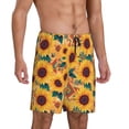 thumbnail image 5 of KLL Bohemian Sunflower for Men's 1-Pack Shorts,Sleep Pajama Shorts for Men Soft Pj Shorts Men's Pajama Bottoms Sleepwear -XX-Large, 5 of 7