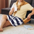 thumbnail image 3 of Wukai Anchors Men’s Short Pajama Pants With Pockets Soft Sleep Pj Shorts for Men-3X-Large, 3 of 6