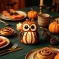 thumbnail image 6 of Aoznliie Halloween Table Decor, Cute Hand Carved Wooden Owl Ornament, 5.9 inch Tabletop Centerpiece for Halloween Decorations Indoor, Multicolor, 6 of 6