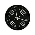 thumbnail image 1 of Reloj de pared Injueey 12 pulgadas decorativo moderno silencioso para sala de estar Negro, 1 of 6