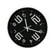 thumbnail image 1 of Reloj de pared de 12 pulgadas Bewildely con puntero que No hace tictac decorativo moderno para sala de estar Negro HA082810-03, 1 of 6