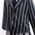 thumbnail image 7 of KAWELL Black Costume for Girls, Academy Uniform Outfits Cosplay with Black Wig, Pleated Skirt Girl's Stripes Suits Sets for Halloween, 7 of 7