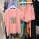 thumbnail image 1 of Novedad de verano, traje deportivo informal de manga corta para mujer de Mickey de Disney, conjunto de dos piezas de Color sólido con estampado a la moda zhangyuxiang LED, 1 of 2