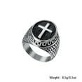 thumbnail image 4 of US Stainless Steel Mens Christian Cross Ring For Men Women Silver Size 7-11, 4 of 8
