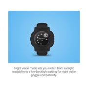 Garmin Instinct 2 Solar, Tactical-Edition, GPS Outdoor Watch, Solar Charging Capabilities, Multi-GNSS Support, Trackback Routing, Black