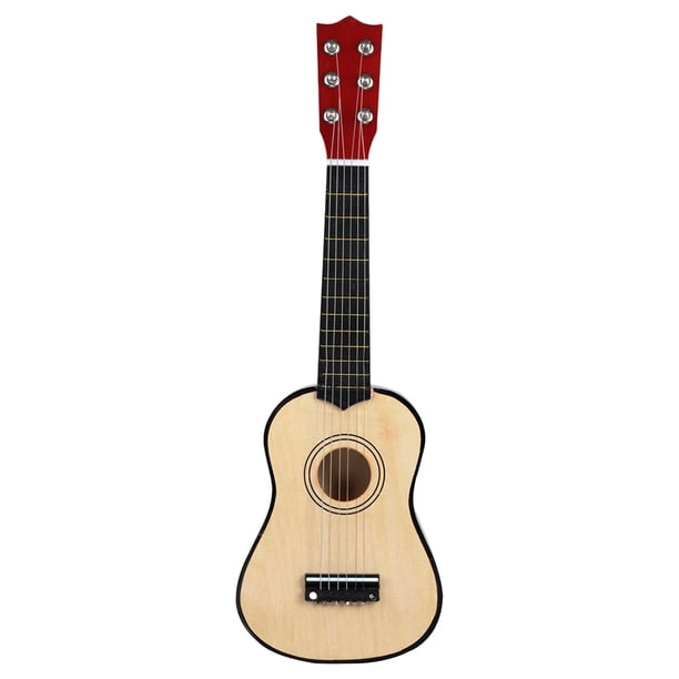 Juguete de guitarra de guitarra de guitarra acústica folclórica de 21 pulgadas juguete de guitarra de 6 cuerdas para la escuela de hogares para niños suministros de clase de música