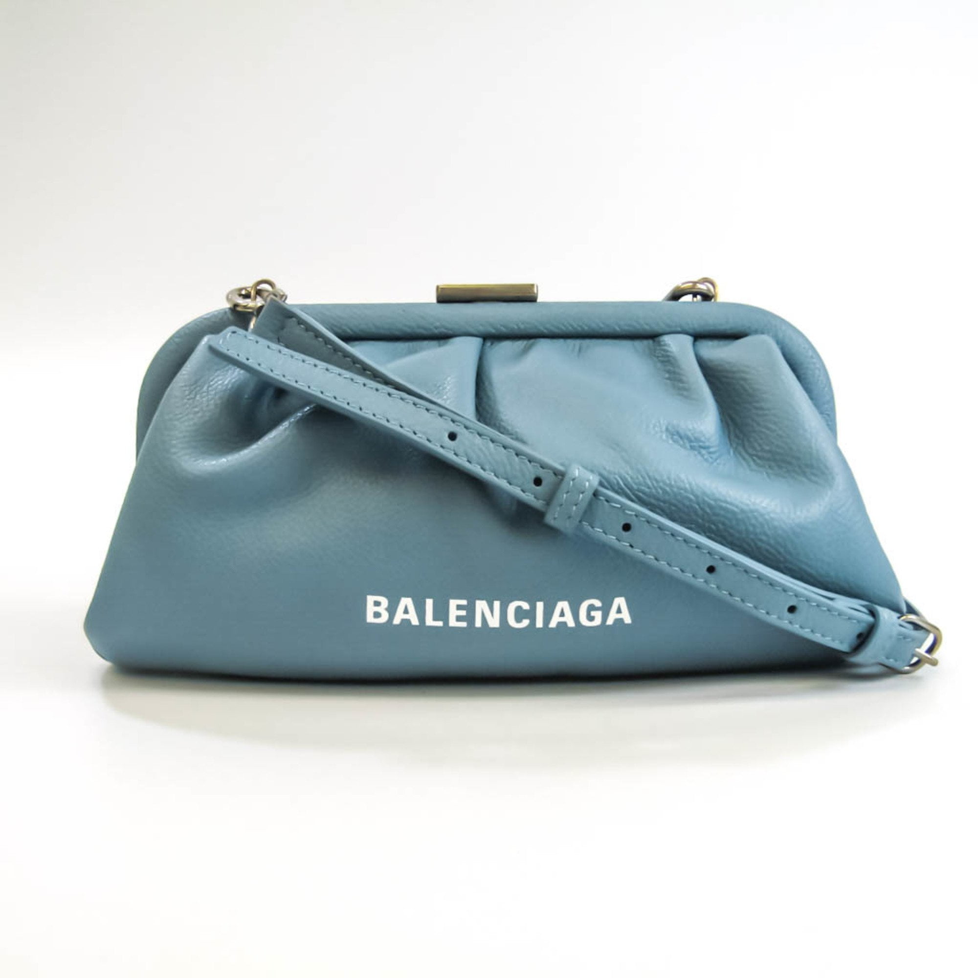Authenticated Used Balenciaga Japan 618895 Women's Leather Shoulder Blue - Walmart.com