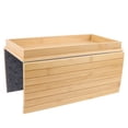 thumbnail image 1 of Flexible Flexible Couch Armrest Organizer Bamboo Wood Foldable Rectangular Non Slip Sofa Armrest Tray Table for Drink Snacks, 1 of 7