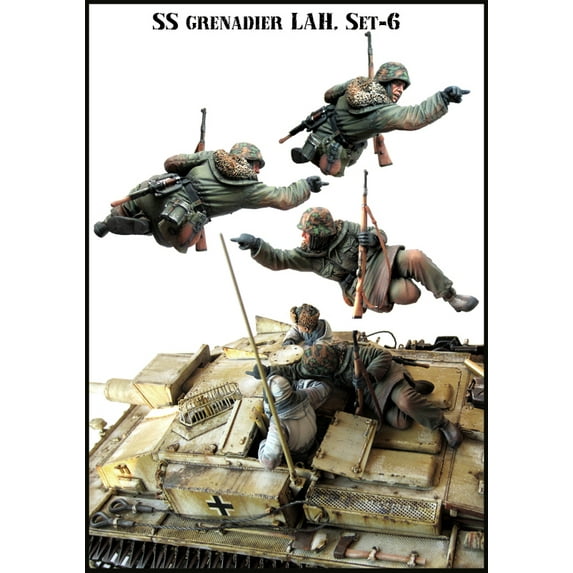 Evolution Miniatures 1:35 SS Grenadier LAH Set6 Resin Figure Kit #EM-35066