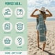 thumbnail image 3 of Toalla de playa Sand Cloud Santa Fe Green 100% algodón orgánico, 3 of 6