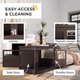 thumbnail image 4 of PawHut 31" Dog Crate Furniture End Table with Three Doors for Small Dogs, 4 of 9