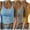 18 Sky Blue, variant on bnaln Vest Tops Women Sale 1/2/3PCS Womens Workout Tank Tops Summer Ribbed Crew Neck Crop Cami Top Sleeveless Athletic Yoga Gym Shirt Going Out Tops Casual Basic Slim Fitted Tees Shirts