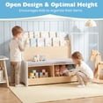 thumbnail image 6 of Gymax Kids Reading Nook w/Bench Bookshelf & 2 Cubbies Removable Padded Seat Cushion, 6 of 10