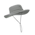 thumbnail image 3 of Sombrero de protección solar impermeable con cordones, plegable y ajustable, tipo cubo. M gris claro, 3 of 9