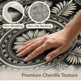thumbnail image 6 of ODIKA 8'x10' Washable Area Rug Non-Shedding, Easy Care, Vintage Distressed Oushak Style Medallion With Ornate Border Accents for King Size Bedroom Under Bed, Master Suite, 6 of 7