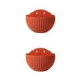 thumbnail image 3 of Youkk Easy To Install Double-layer Plastic Flowerpot For Walls Drainage Flower Pot Red 2Set, 3 of 6