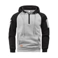 thumbnail image 4 of ZHOUCHANKIDS Men's Blend Hooded Sweatshirt Featuring Front Pocket For Everyday Relaxed Wear And Easy Movement Grey S, 4 of 5