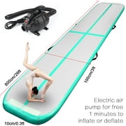 Green 8m*1m Inflatable Air Track Tumbling Gymnastic Mat Floor Home Training Fbsport