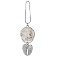 thumbnail image 1 of Grey Polluted Dirty Rough Paper Texture Silver Wing Car Pendant Decoration, 1 of 4