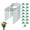 12 Pack Green |#3, variant on 4 Pack Plant Support Stakes, Half Round Metal Peony Cages and Support, 10" W x 16" H Metal Sturdy Garden Plant Support Ring Cage for Potted Plant,Hydrangea,Monstera,Rose Bush
