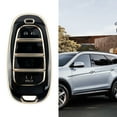 thumbnail image 4 of Étui Coque en TPU avec Télécommande et Porte-Clés pour Hyundai Sonata Tucson Santa Noir, 4 of 11