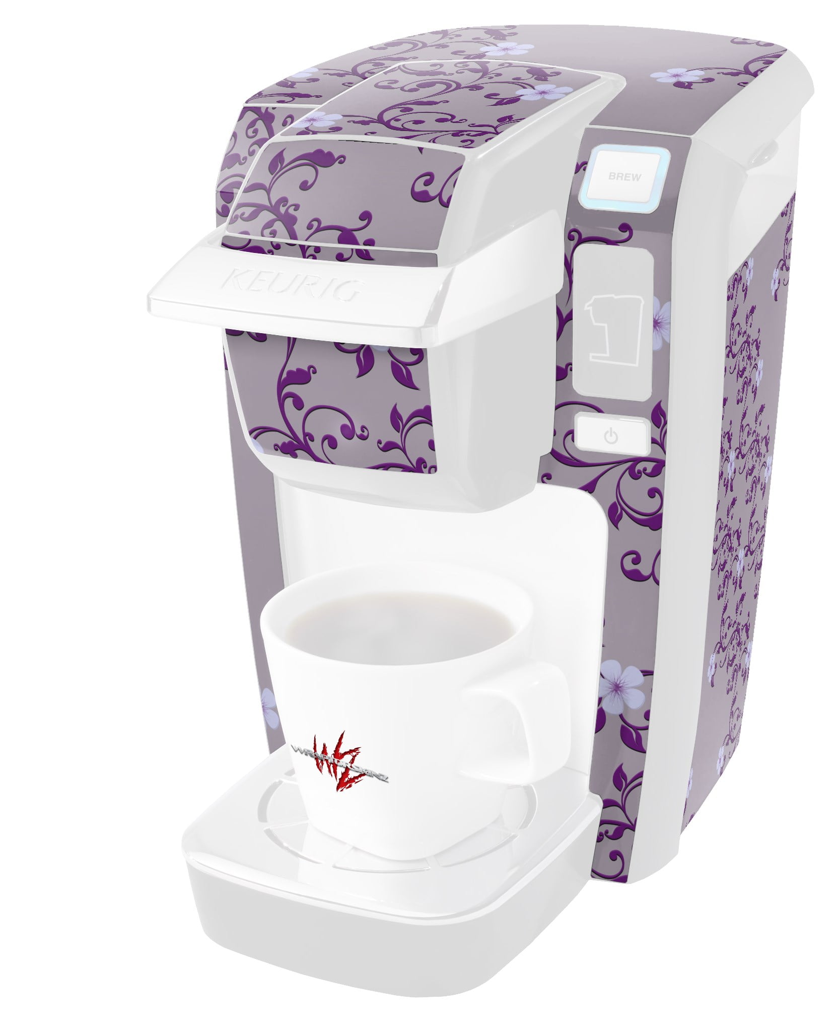 Victorian Design Purple Decal Style Vinyl Skin fits Keurig K10 / K15 Mini Plus Coffee Makers