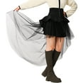 thumbnail image 6 of GRACEART Steampunk Women's Tulle Skirts Waist Belt for Women Ruffles Pirate Corset Costumes, 6 of 8
