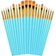 thumbnail image 1 of Zhuge Juego de pinceles para pintar, 20 piezas de pinceles para pintura acrílica, pincel para pintura al óleo y acuarela, azul cielo, 1 of 5