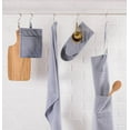 thumbnail image 4 of Blue Solid Chambray Oven Mitt (Set of 2), 4 of 4