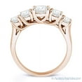 thumbnail image 3 of Round Brilliant Cut Charles & Colvard Moissanite 5-Stone Wedding Ring in 14k Rose Gold, 3 of 4