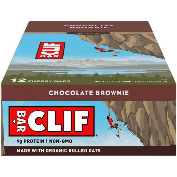 Clif Bar, Chocolate Brownie, 12 Energy Bars, 2.4 Oz each - Walmart.com ...